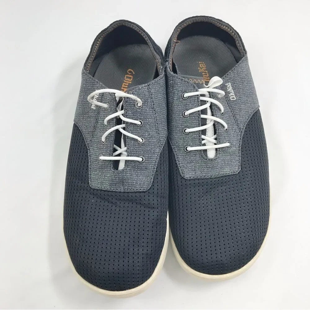 Olukai Nohea Moku Lightweight Mesh Slip On Deck Loafers in Dark Shadow Gray
